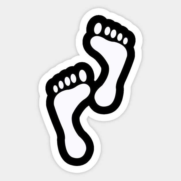 Footprints young boy Sticker by Grazia